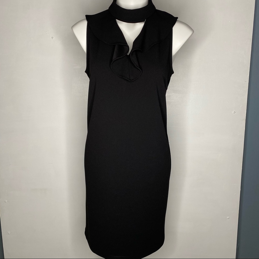 🍋Spense Little black dress Shift dress Choker neck